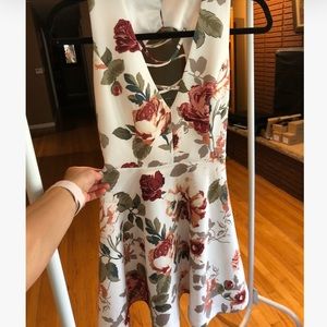 White floral dress